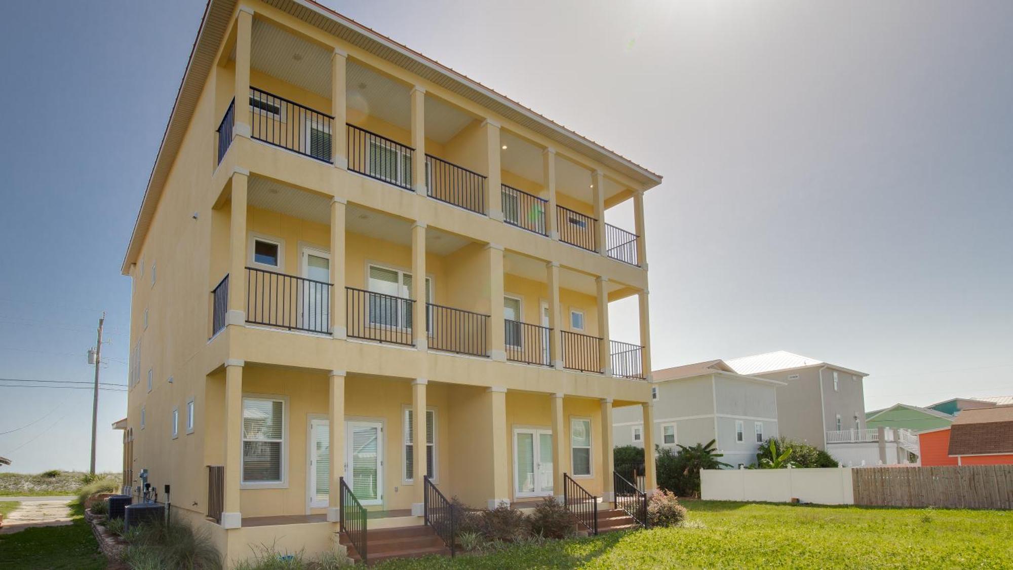 2 Gulf View Balconies! 3 Story Townhome With 4 Bedrooms, 4 Bathrooms! Sleeps12 Panama City Beach Bagian luar foto